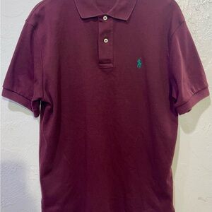 Ralph Lauren Men's Burgundy Polo‎ Shirt